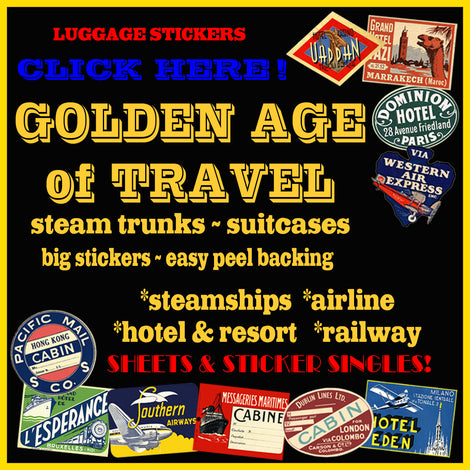 Travel Labels - Luggage, Baggage &amp; Suitcase Sticker Sheets