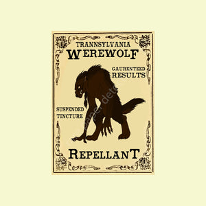 Halloween Print, Spooky Werewolf Repellant Novelty Accent Print for Decorations & Halloween Party Decor, 26-2
