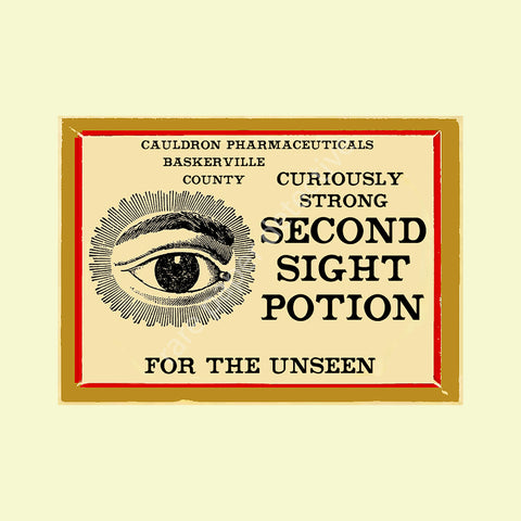 Halloween Print, Whimsical Second Sight Potion Novelty Accent Print for Decorations & Halloween Party Decor, 26-6