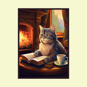 Cozy Cat Accent Print 5