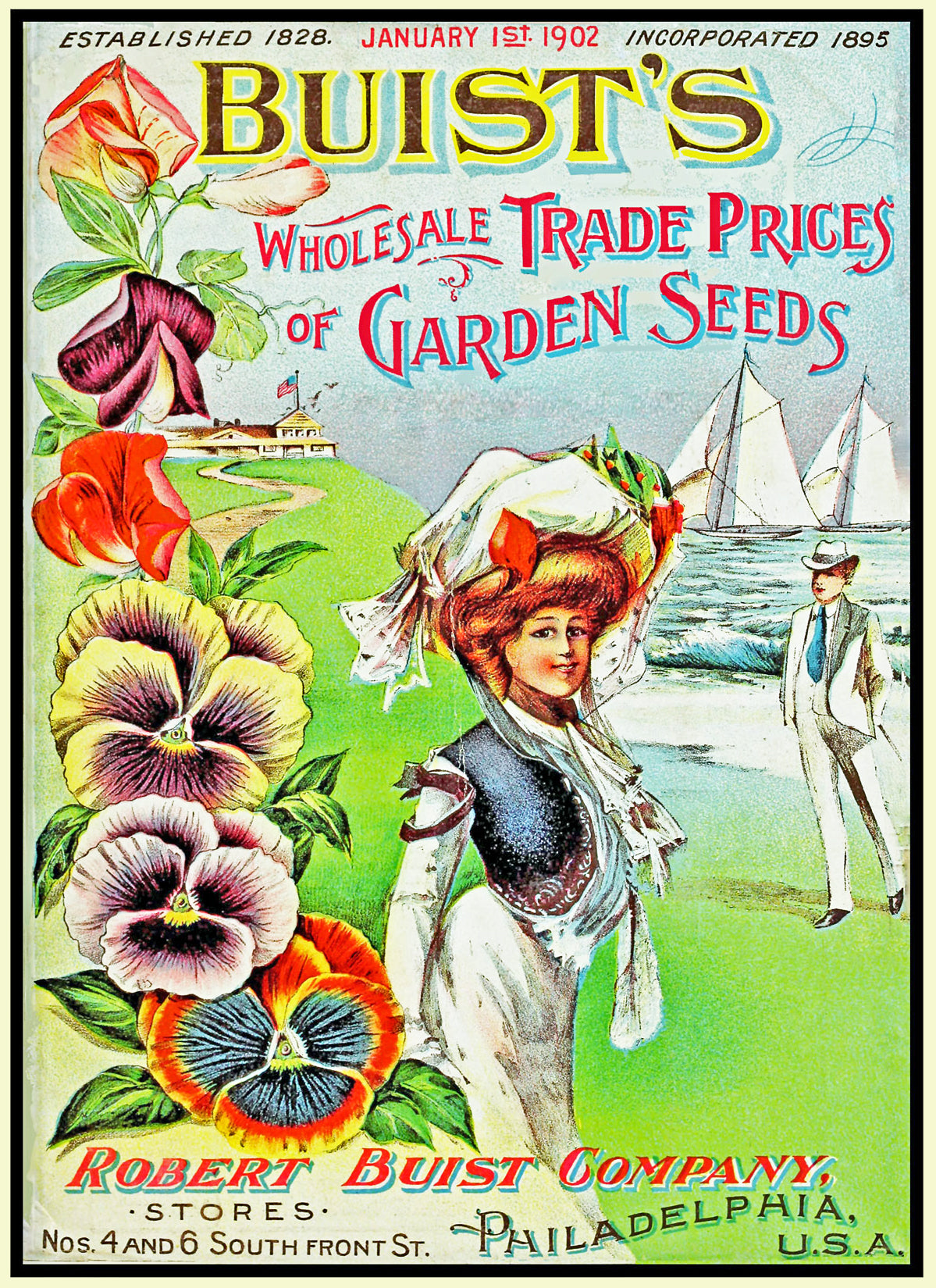 garden and seed catalogs Garden Collage Art Print, Antique Seed Catalog Cover, 5" x 7", Gardening Journal Gift & Kitchen Decor, 18-113