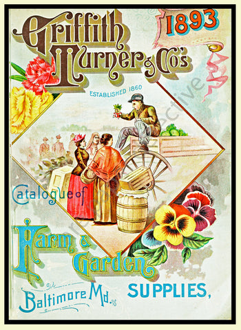 Garden Seed Packet & Catalog Accent Print, 5" x 7", Country Garden & Kitchen Decor, 18-120