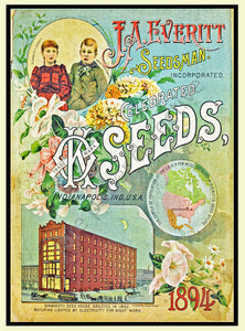 Garden Seed Packet & Catalog Accent Print, 5" x 7", Cottage Garden & Kitchen Decor, 18-121