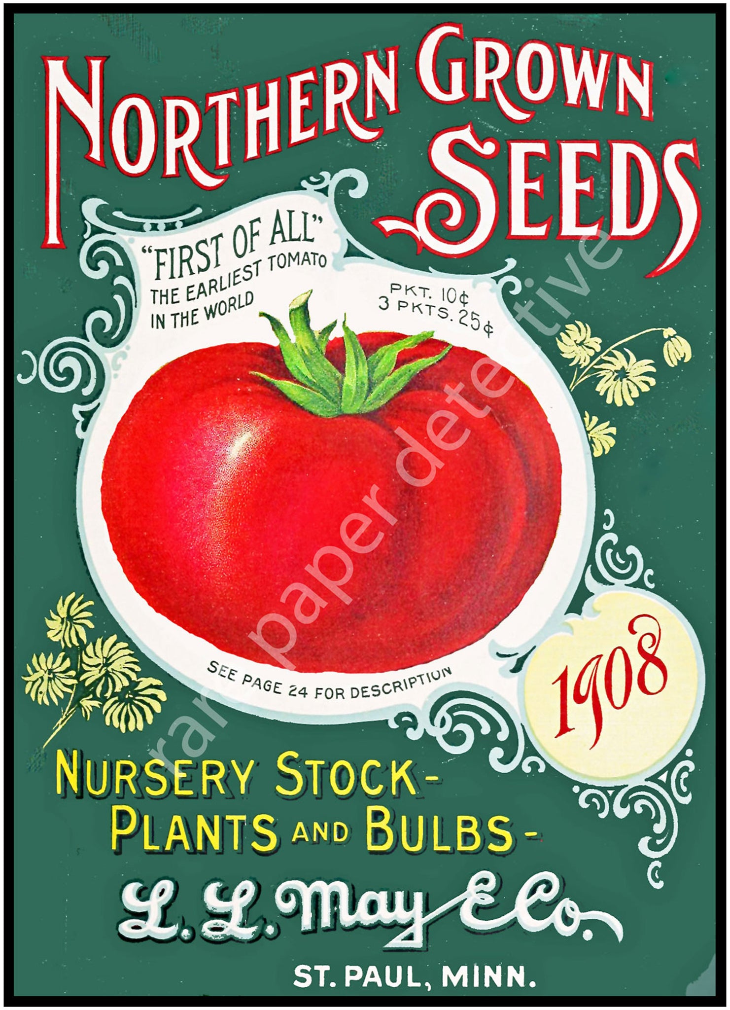 Garden Seed Catalog Print, 5" x 7", Journal Page, Garden Diary Cover & Wall Art Accent, Great Garden & Kitchen Art or for Paper Crafting, 18-75