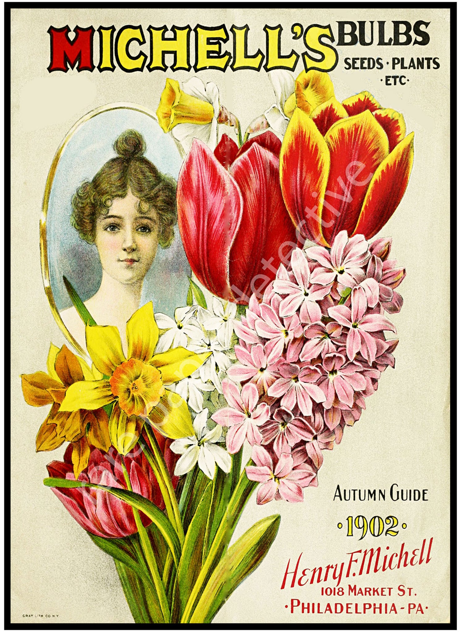 Garden Seed Packet & Catalog Accent Print, 5" x 7", Cottage Garden & Kitchen Decor, 18-88