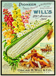 Gardening Decoration & Seed Catalog Accent Print, 5" x 7", Country Garden & Kitchen Decor, 19-26