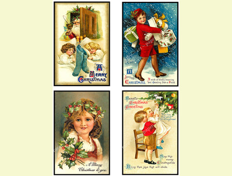 4th of July Decorations, Set of 5 Vintage Postcard Illustrations featu –  Rare Paper Detective