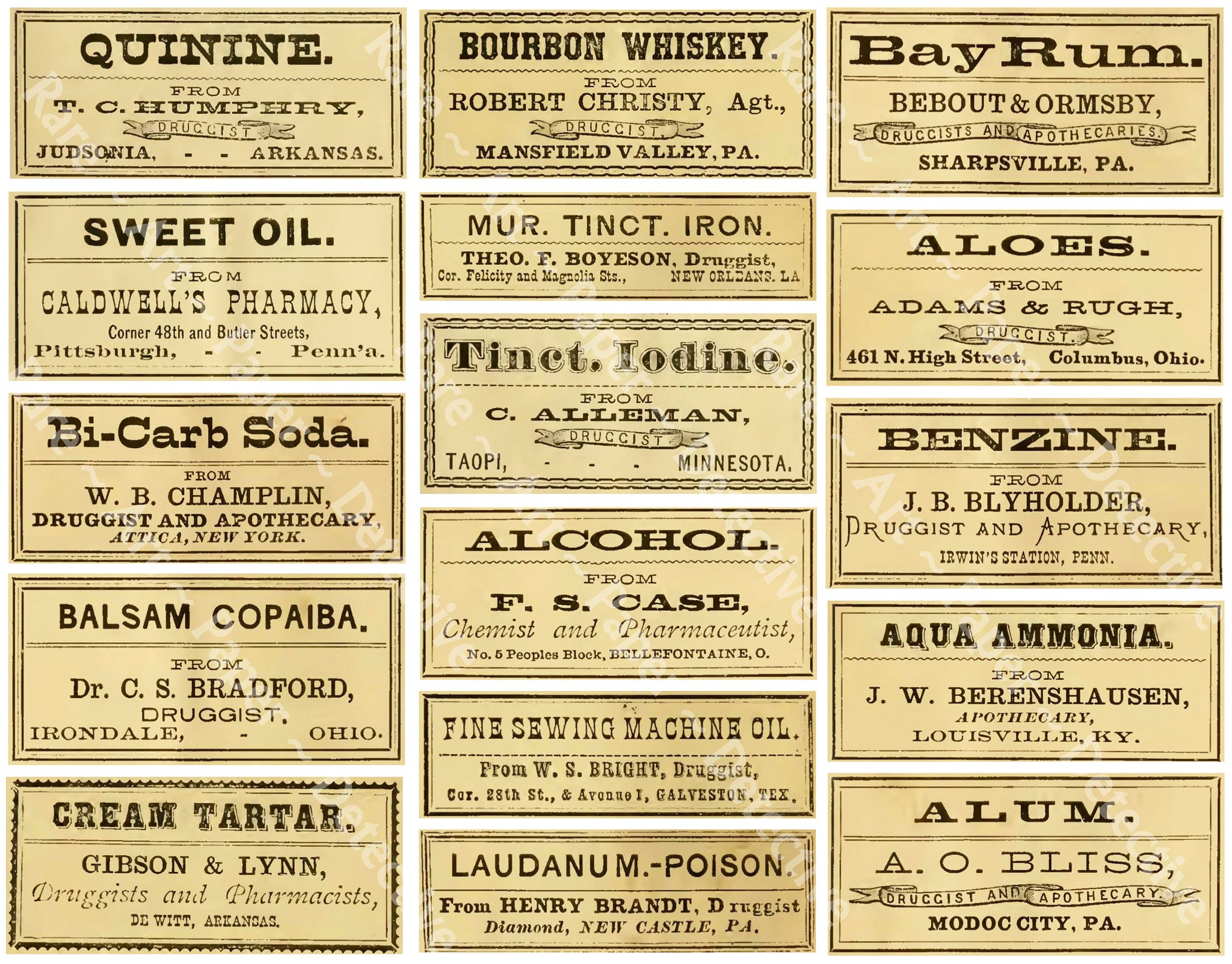 Apothecary Stickers & Medicine Cabinet Labels , Pharmacy Bottle