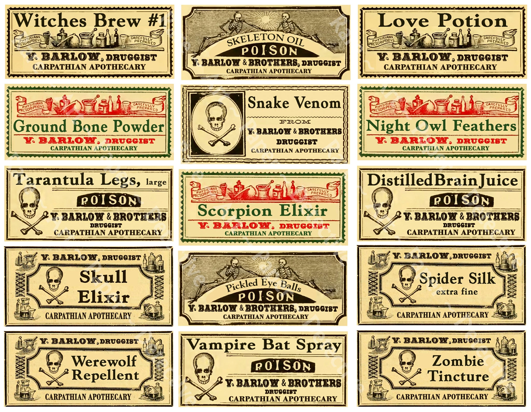 Apothecary Stickers & Medicine Cabinet Labels , Pharmacy Bottle