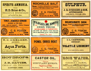 Apothecary Stickers, Pharmacy & Medicine Cabinet Labels, Vintage