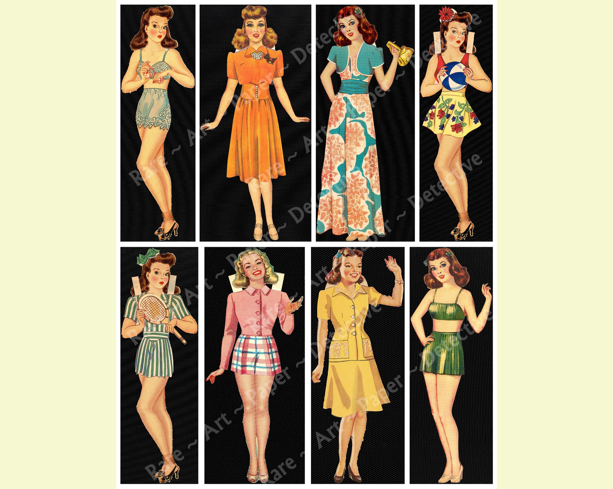 Junk Journal Paper Dolls Tall Steampunk Oddities: Paper Dolls