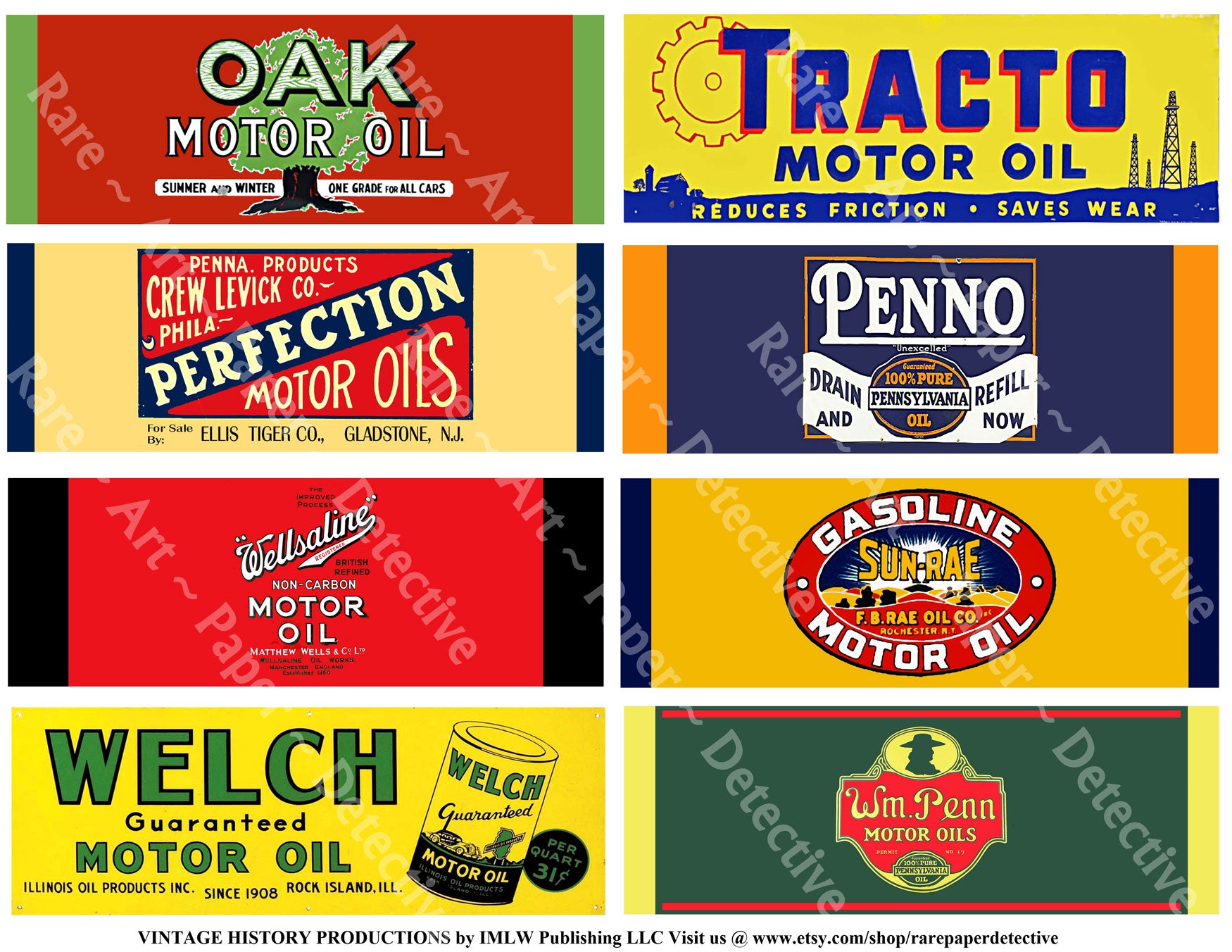 Motor Oil Label Stickers for Small Tins, Garage Storage Labels, Gasoline Label Decals, 8.5" x 11" Sheet, #706
