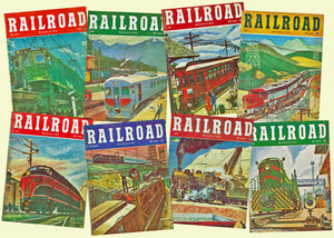 Train Stickers, 8 Pcs. Railroad Gift Seal Set, Children's & Train Enthusiast Gift Tags, Antique Railway Illustrations for Party Decor, 826