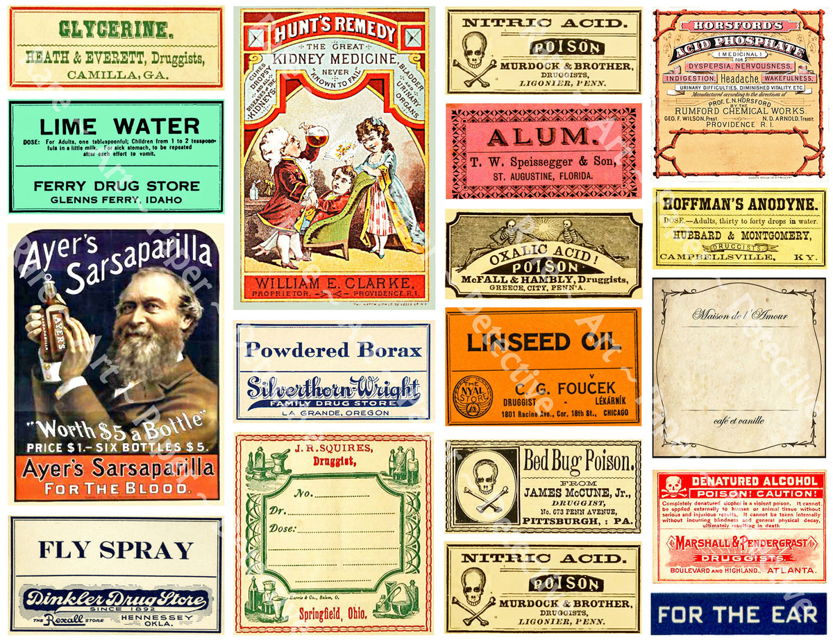 Halloween Bottle Stickers, 18 Pcs Apothecary & Witches Cauldron Labels ...