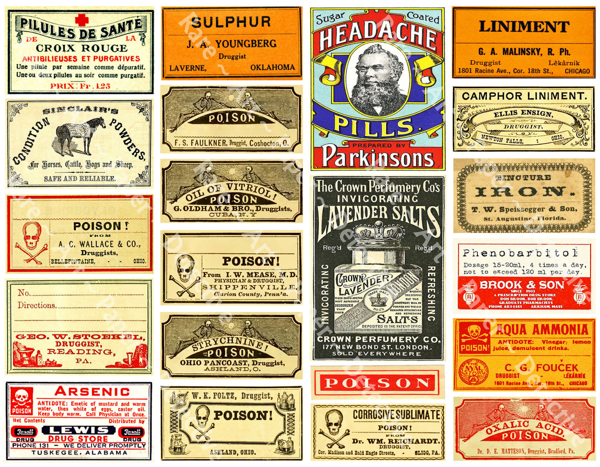 Halloween Stickers, 21 Pcs Apothecary & Witches Cauldron Label Decal S ...