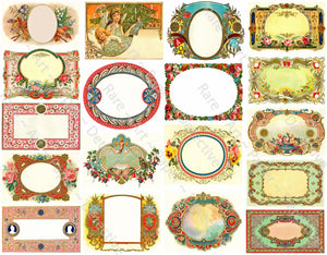 rare label cards Note Cards, 18 Pcs Set of Victorian Era Note & Gift Card Making Sticke – Rare Paper Detective