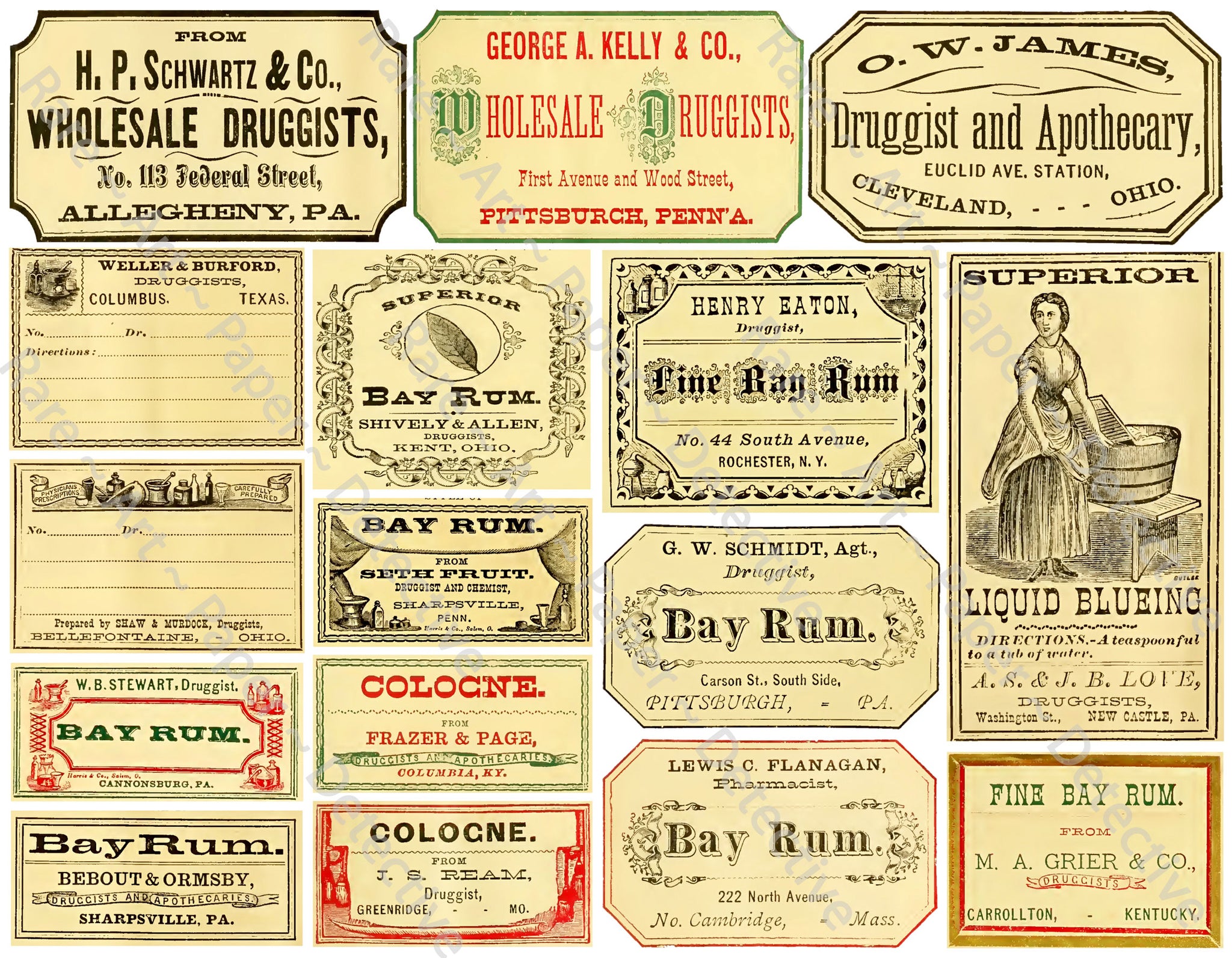 Apothecary Label Stickers, 16 Bathroom & Halloween Labels, Pharmacy & –  Rare Paper Detective