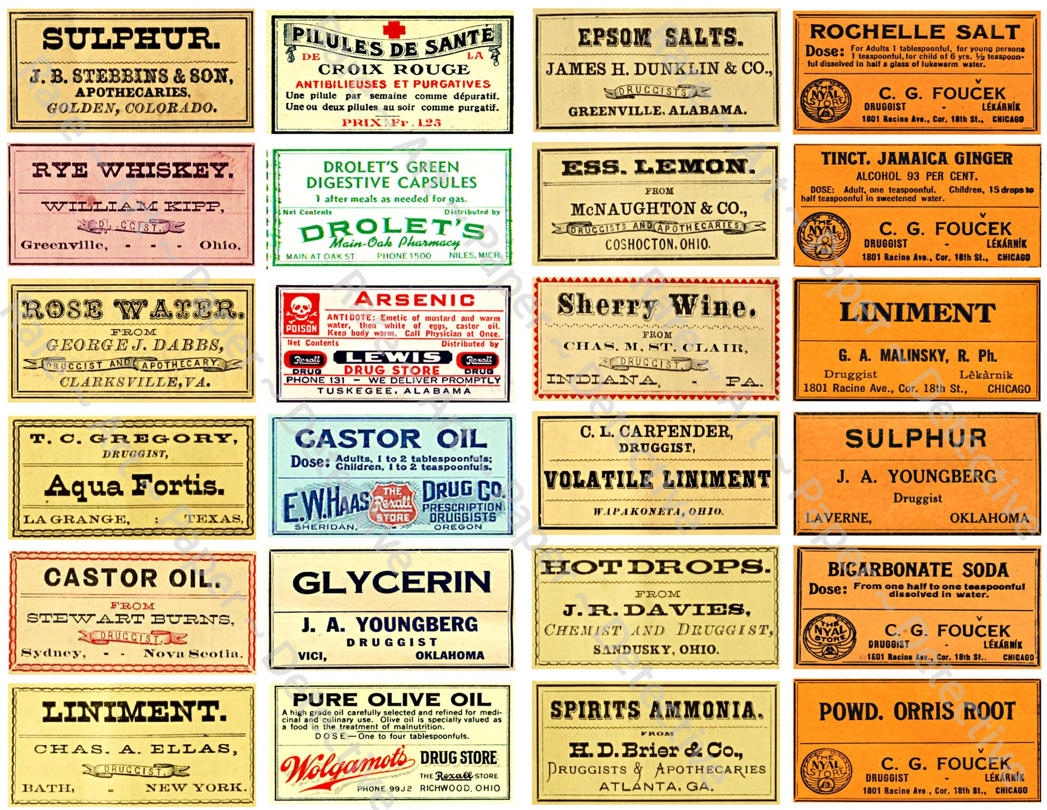 Apothecary Stickers & Medicine Cabinet Labels , Pharmacy Bottle